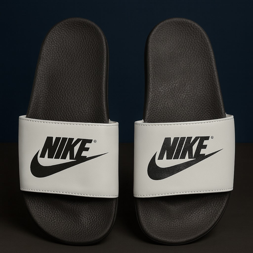 Classic Nike Slipper (Black & White)