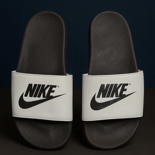 Classic Nike Slipper (Black & White)