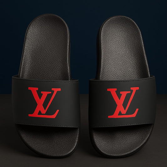 Luxury White LV Inspired Slipper